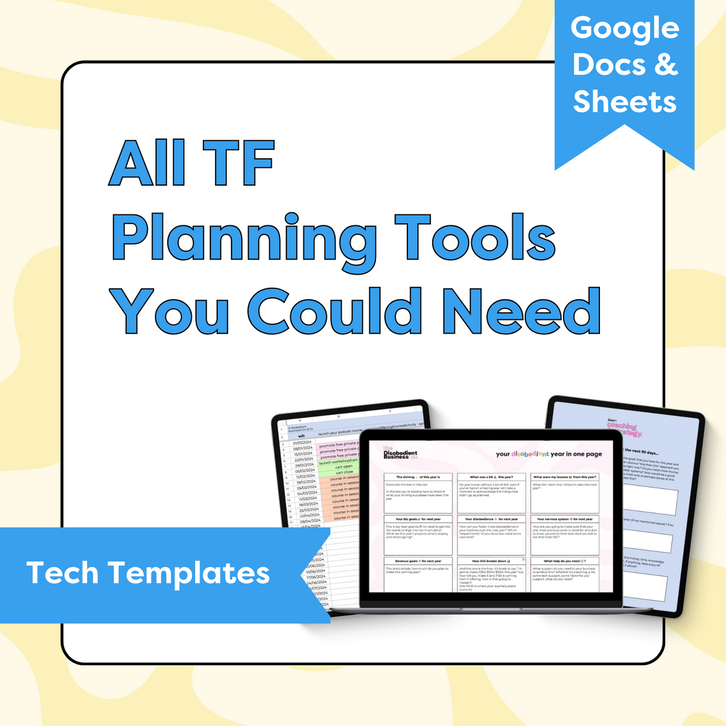 All TF Planning Tools You Could Need