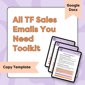 All TF Sales Emails You Need Toolkit