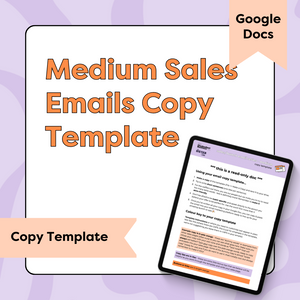 Medium Sales Emails Copy Template