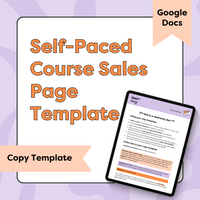 Load image into Gallery viewer, Self-paced Course Sales Page Copy Template
