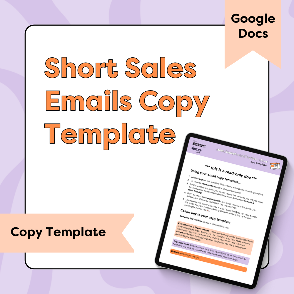 Short Sales Emails Copy Template(s)